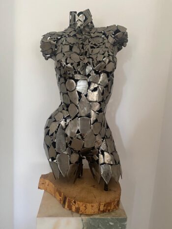 Buste femme aluminium texturé - Modèle Althéa