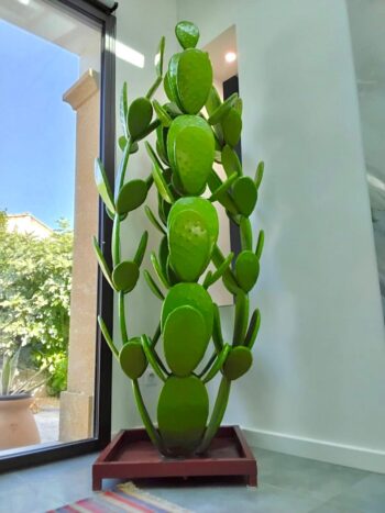 Cactus en metal decoratif-Modele Verde Alto