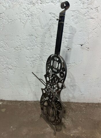 Sculpture métal violon pièces mécaniques - Modèle Cadence Mécanique