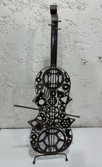 Sculpture métal violon pièces mécaniques - Modèle Cadence Mécanique