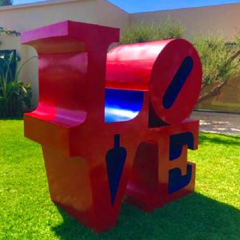 Sculpture love Finition peinture - rouge