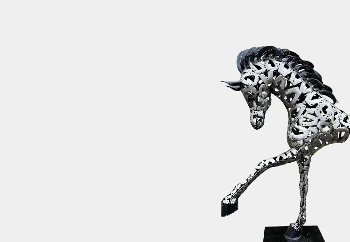Sculpture métal cheval