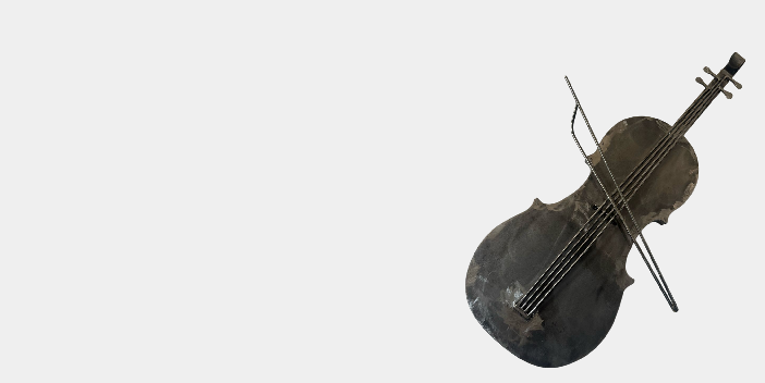Sculpture violon en métal