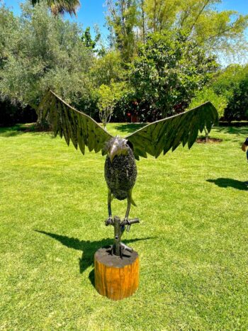 Sculpture aigle métal recyclé - Modèle Horus Mécanique