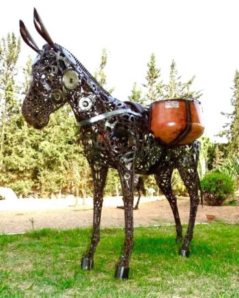 Sculpture âne métal recyclé - Modèle Baltazar