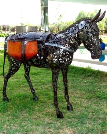 Sculpture âne métal recyclé - Modèle Baltazar