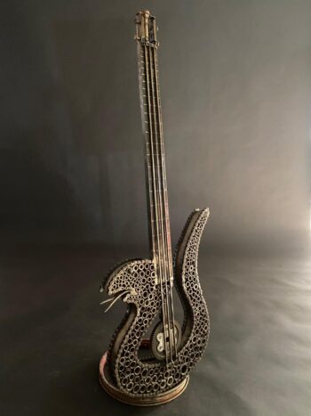 Sculpture basse serpent métal recyclé - Modèle Venin Harmonique