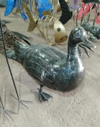 Sculpture canard métal recyclé - Modèle Anatole