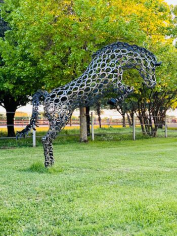 Sculpture métal cheval cabré - Modèle Fer Sauvage