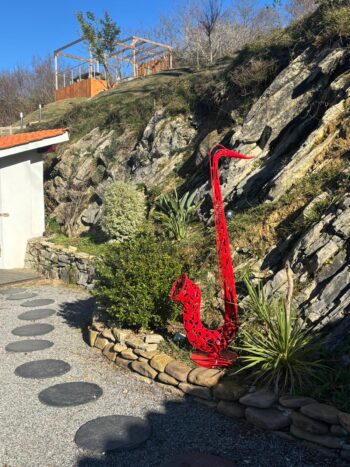 Sculpture saxophone métal recyclé - Modèle Jazz Acier