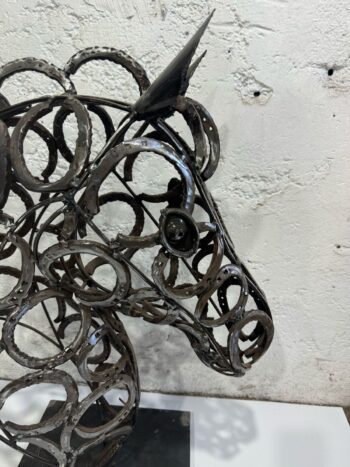 Tête cheval en fers à cheval - Modèle Noble Profil