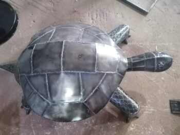 Sculpture tortue terrestre métal CARAPACE - Vue 2